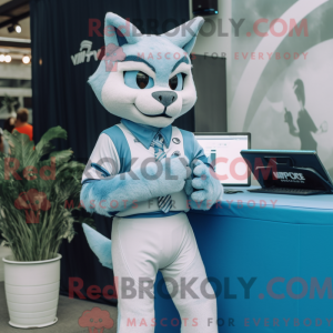 Sky Blue Lynx mascot...