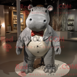 Gray Hippopotamus mascot...