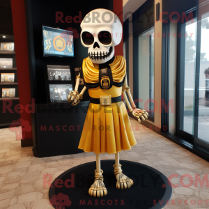 Gold Skull-maskotdraktfigur...