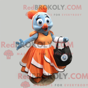 Silver Clown Fish mascot...
