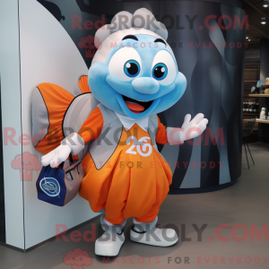 Silver Clown Fish mascot...