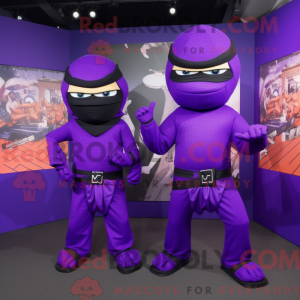 Personaggio mascotte viola...