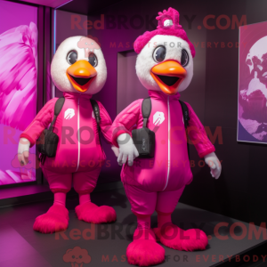 Magenta Swans máscara de...