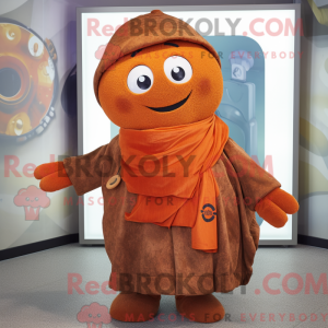 Rust Orange maskot kostume...