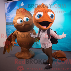 Brown Betta Fish mascot...
