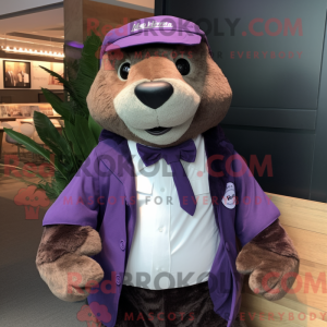 Lilla Otter maskot kostume...
