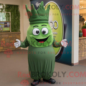 Olive Queen mascot costume...