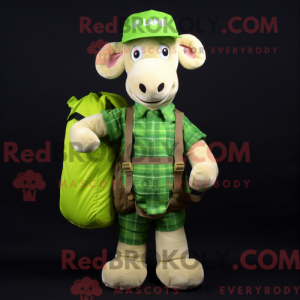 Lime Green Ram mascot...