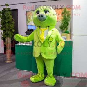 Lime Green Seal maskot...