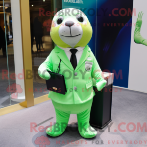 Lime Green Seal maskot...