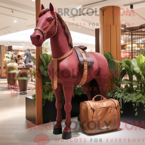 Maroon Horse maskot drakt...