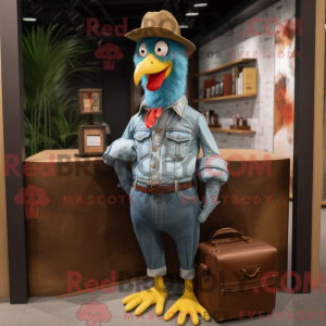 Cyan Roosters mascot...