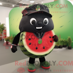 Svart vannmelon maskot...