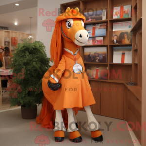 Orange Mare mascot costume...