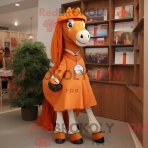 Orange Mare maskot kostume...