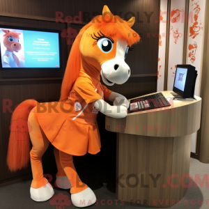 Orange Mare maskot kostume...