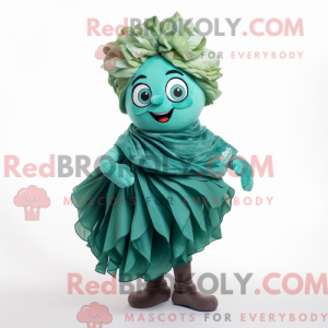 Teal Cabbage Maskottchen...
