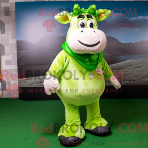 Lime Green Holstein Cow...