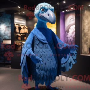 Blue Vulture mascot costume...