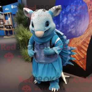 Blue Armadillo mascot...