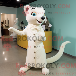 Creme Weasel maskot kostume...