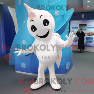 White Ray mascot costume...