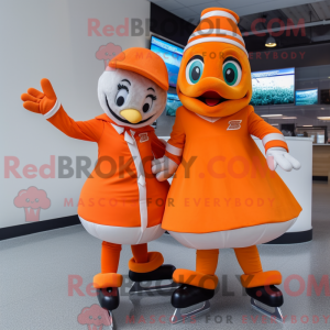 Orange Pair Of Ice Skates...