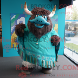 Turkis Yak maskot kostume...