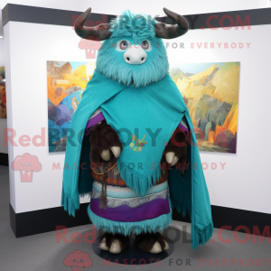 Turquoise Yak mascot...