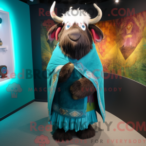Turquoise Yak mascot...
