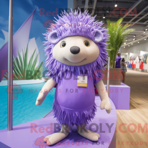 Lavendel Porcupine maskot...