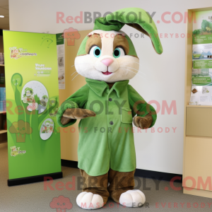 Olive Rabbit mascot costume...