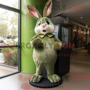 Olive Rabbit mascot costume...