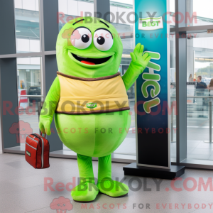 Lime Green Bagels mascot...
