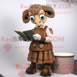Brown Ram mascot costume...