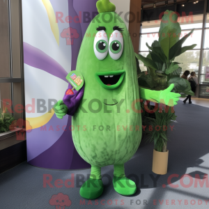 Grøn Aubergine maskot...