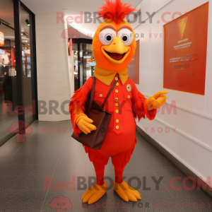 Orange Hane maskot kostume...