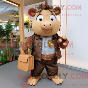 Postava maskota Brown Sow...