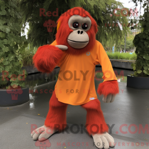Orange Orangutan mascot...