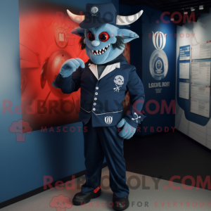 Navy Devil-mascottekostuum...