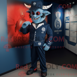 Navy Devil maskot kostume...