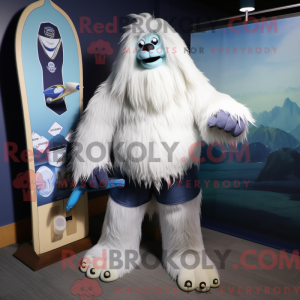 Navy Yeti-mascottekostuum...