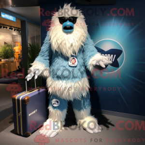 Navy Yeti maskotdraktfigur...