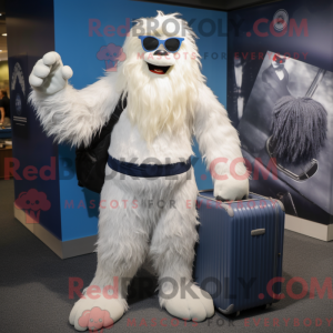 Navy Yeti mascot costume...