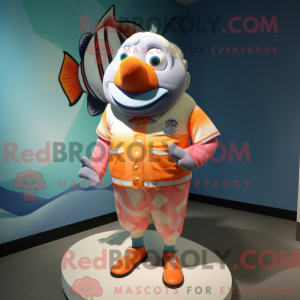 Silver Clown Fish mascot...