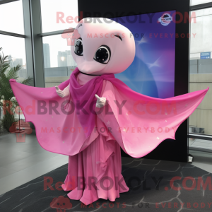 Pink Manta Ray mascot...