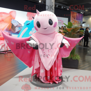 Pink Manta Ray mascot...