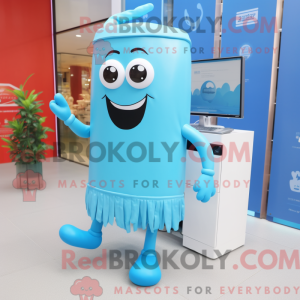 Sky Blue Computer mascotte...