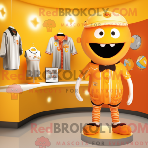 Gold Orange mascot costume...