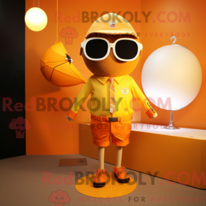 Gold Orange mascot costume...